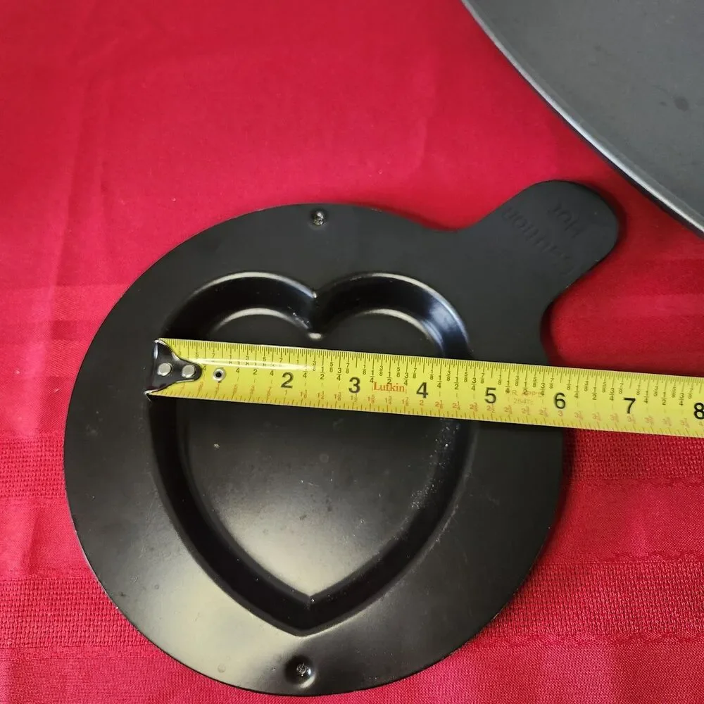 Vtg Wilton Heart Cake Pan & Mini Egg Pancake Pan Skillet Lot Nonstick Cooking